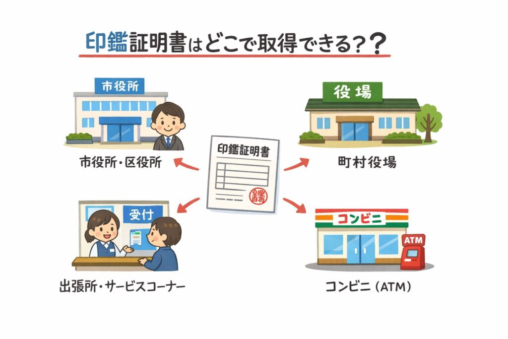 印鑑証明どこで